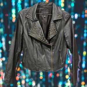 ♠️ Rock & Republic Black Grommet Moto Jacket